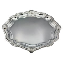Italian Sterling Silver Queen Ann Style Salver