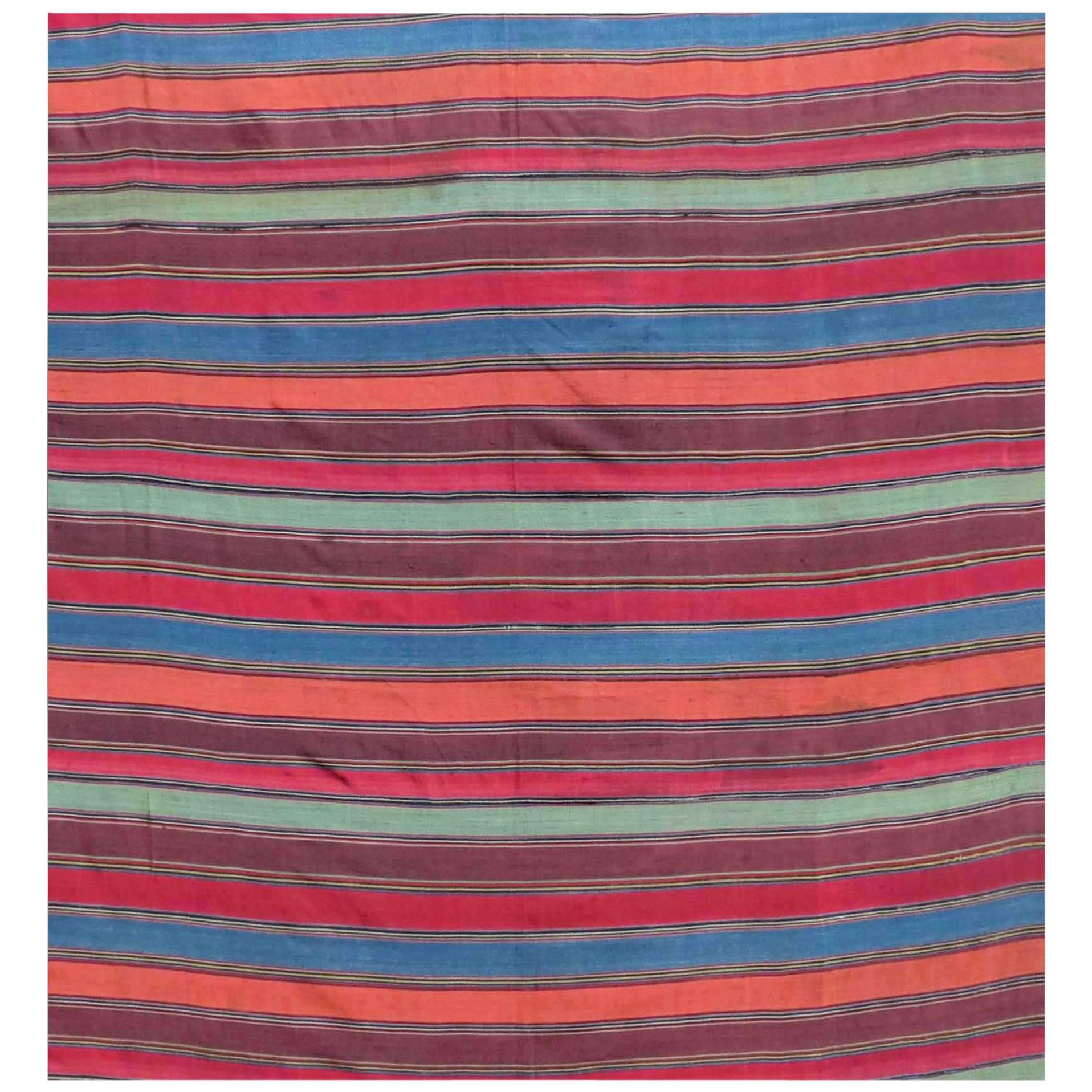 Antique Shahsavan Silk Cover, Silk Textile, Azerbaijan, circa 1850 For Sale