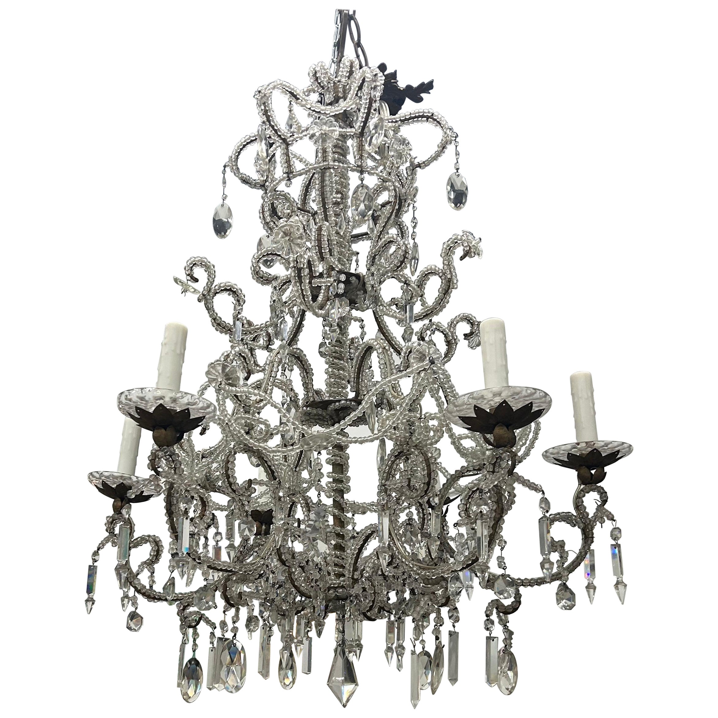 Lampadario in cristallo italiano del XIX secolo
