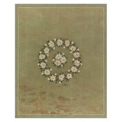 Doris Leslie Blau Alfombra Americana Vintage Enganchada