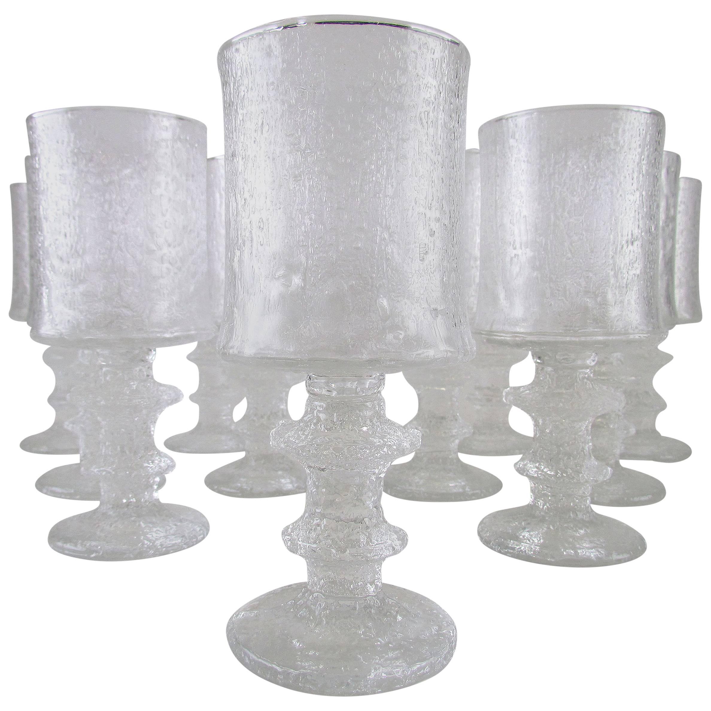 Set of 12 Mid-Century Senator Beer Glasses by Timo Sarpaneva for Iittala Finland