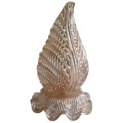 1920s Art Deco Table Lamp in Rose-Colored Murano Glass – Attributed to Ercole Ba