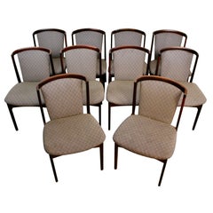 Conjunto de 10 sillas de palisandro de Erik Buch para Orum Dinamarca