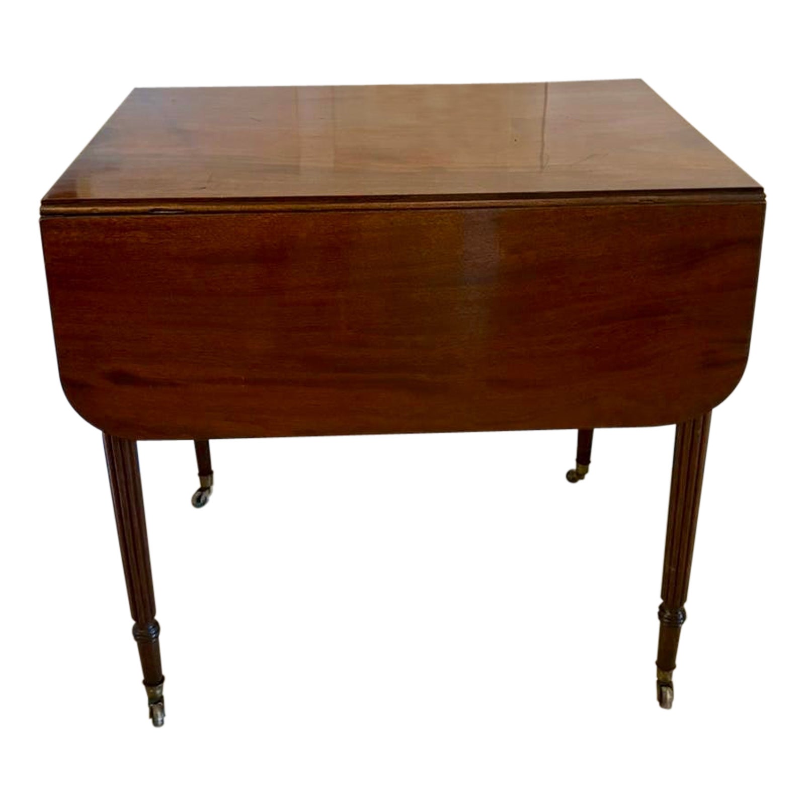 Antique Regency Quality Figured Mahogany Pembroke Table