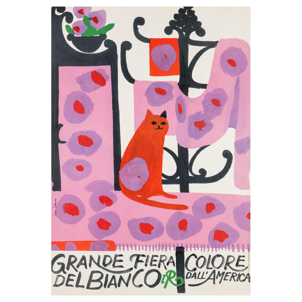 Vintage French Poster, 'Lora Lamm GRANDE FIERA' by Lora Lamm