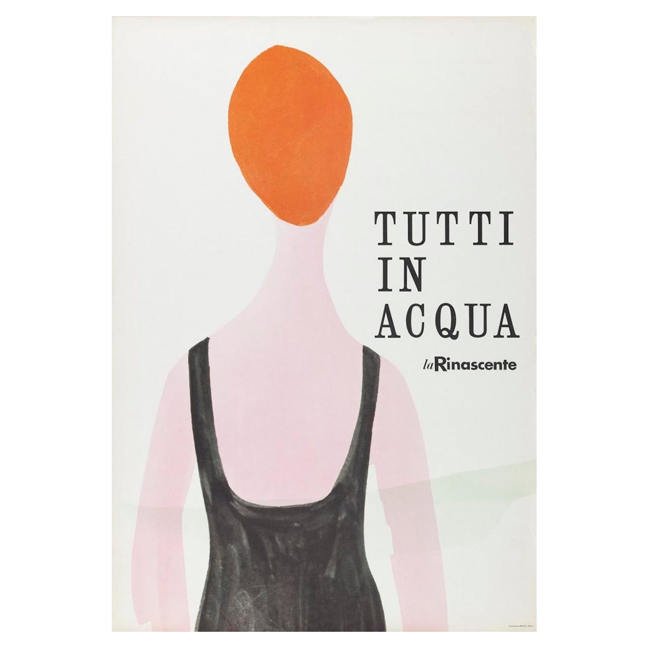 Vintage French Poster, 'Tutti in Acqua' by Lora Lamm