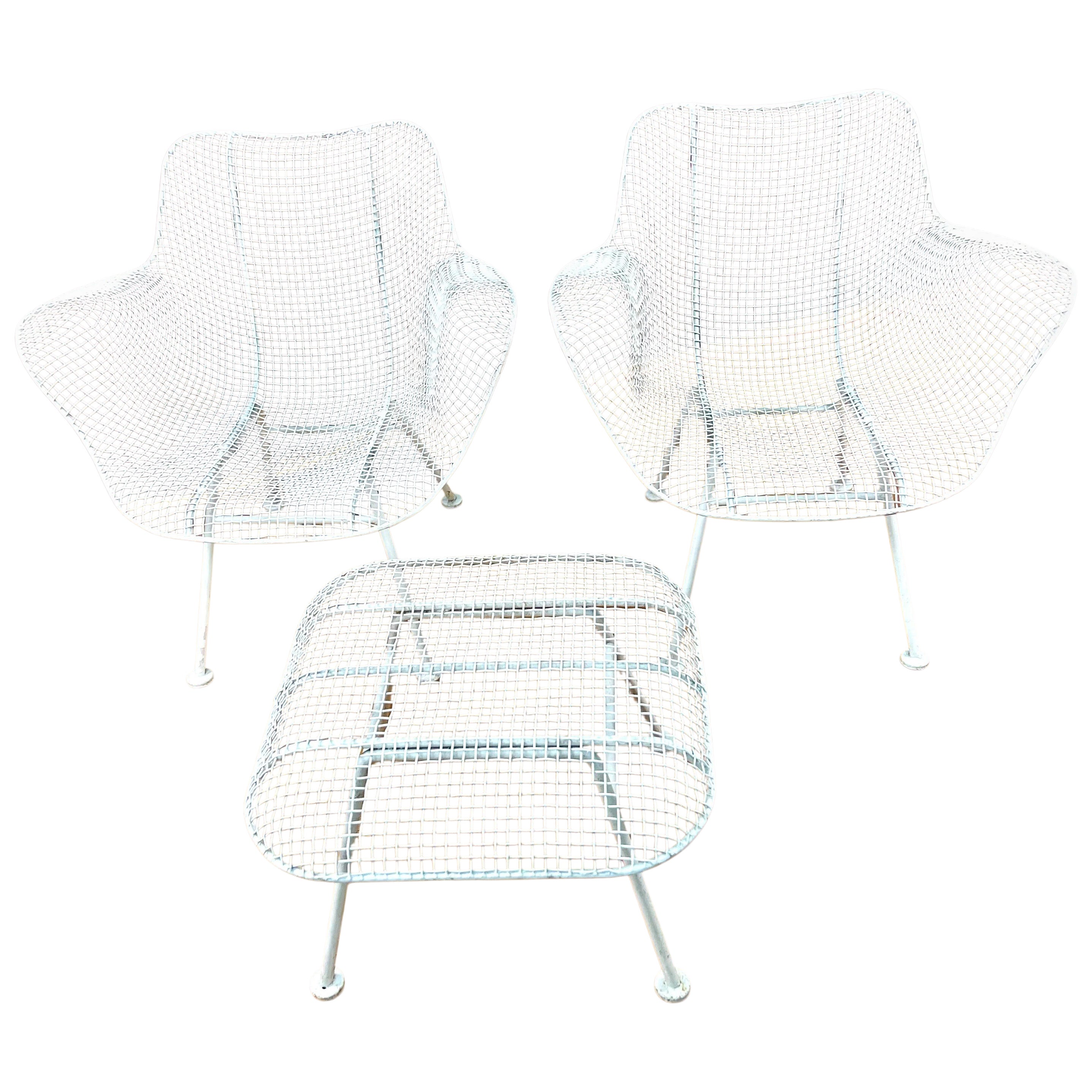 Mid Century Russell Woodard Sculptura Lounge Chairs and Ottoman - A Set