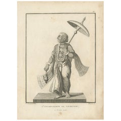 Unique 1806 Vamana Vishnu Dwarf Avatar Antique Print - Hindu Engraving
