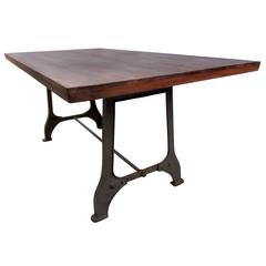 Industrial Modern Iron Base Dining Table