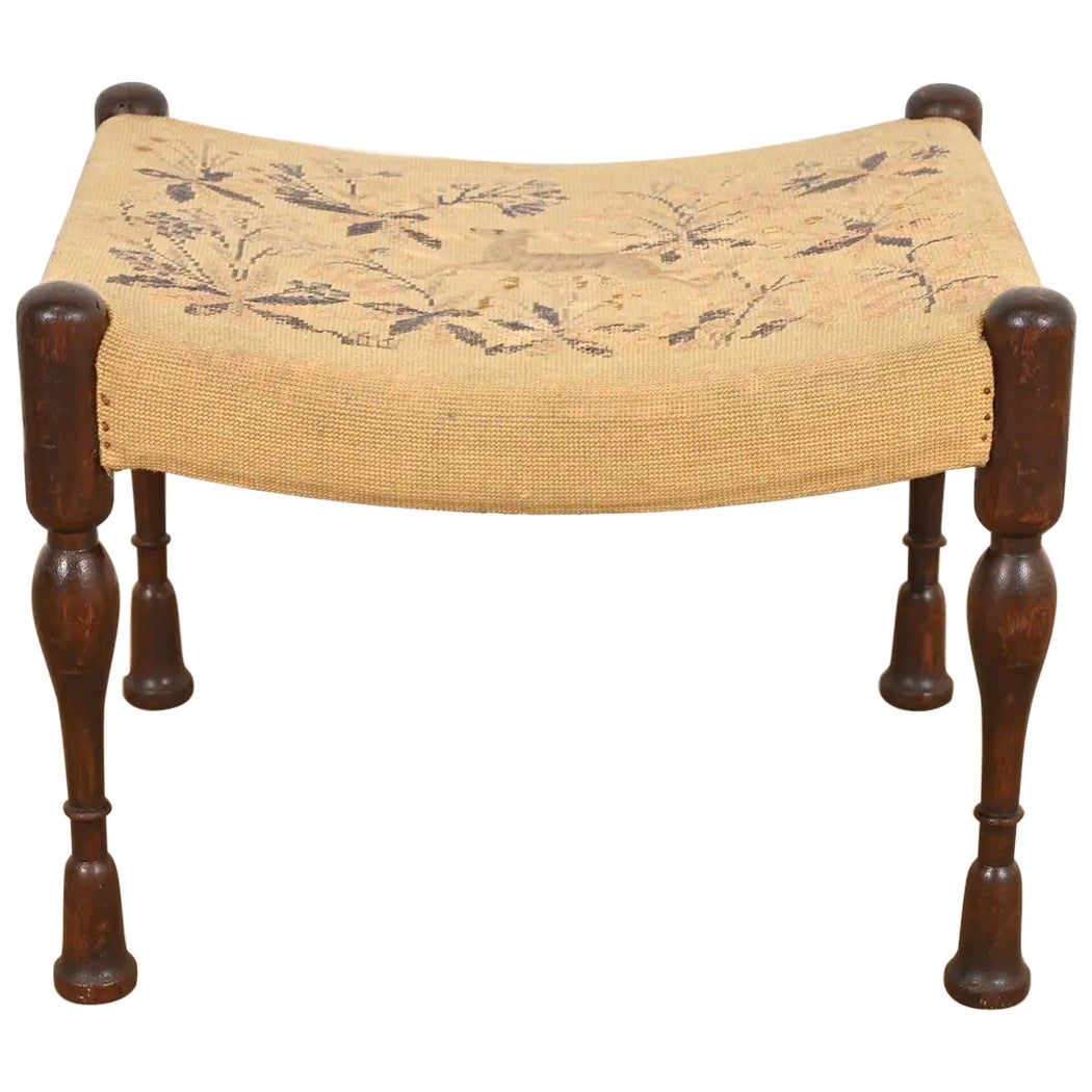 Early Gustav Stickley "India Seat" Stool or Ottoman, Circa 1900
