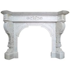 Antique Louis XVI Style French Marble Fireplace Mantel 3