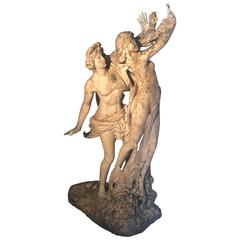 Apollo and Daphne Sculpture in Marble after the Original by Bernini