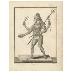 Incisione del 1806: Vaivert, forma feroce di Shiva nella mitologia indù