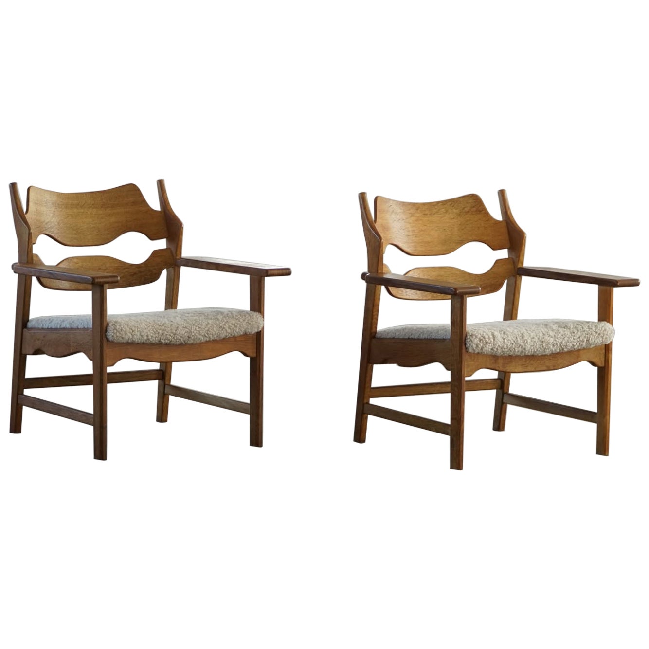 Henning Kjærnulf, "Razorblade" Loungesessel, Dänische Mid Century Modern, 1960er Jahre