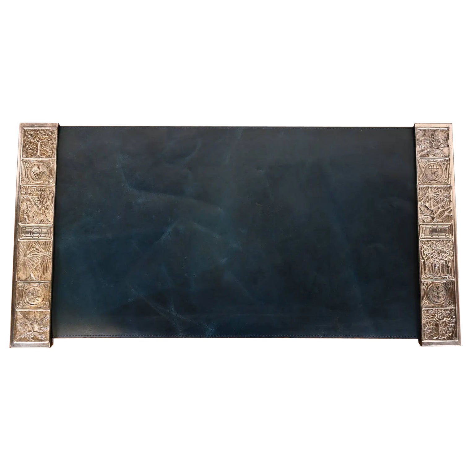 Studio Tiffany Studios New York modello segnalibro in bronzo dorato e argento