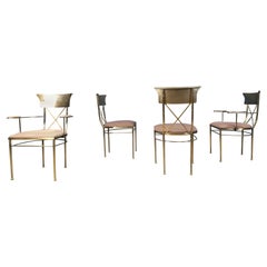 Esszimmerstühle im Vintage-Stil von Belgo chrom, 4er-Set, 1970er-Jahre