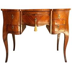 Antique Original Louis XV 1870 Walnut and Rosewood French Dressing Table
