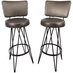 Pair of Mid-Century Frederick Weinberg Style Stools 11