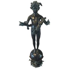 Bronze Sculpture "Pan of Rohallion" by Frederick William MacMonnies, 1890