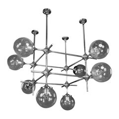 Lámpara modular de 8 luces de Peter Rockel del Palacio de la República, Berlín