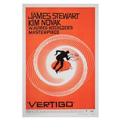 VERTIGO - Hitchcock, 1958 EE.UU. 1 HOJA Póster de película, SAUL BASS