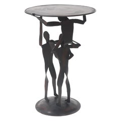 Acrobat Figural Metal Side Table