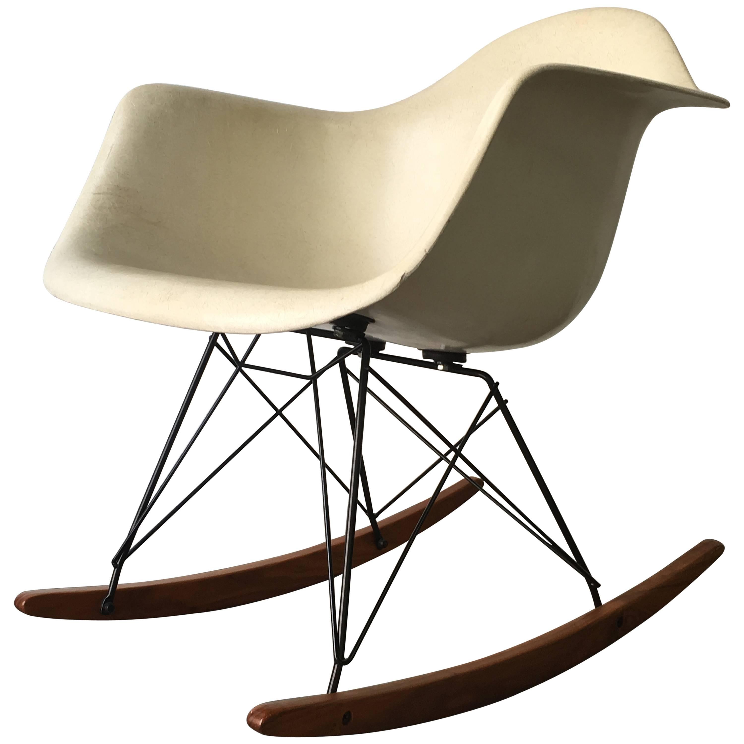 Herman Miller Eames Parchment RAR Rocking Chair