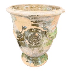 19th Century French La Madeleine Glazed Anduze Planter Urn