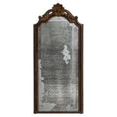 Specchio spagnolo in legno patinato del XIX secolo