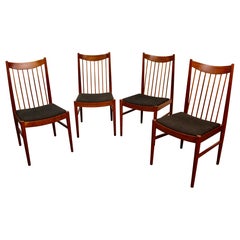 Mid-Century Teak Spindle Chairs by Arne Vodder for Sibast Denmark