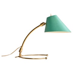 Lampada da tavolo di design italiano, ottone, metallo, anni '50