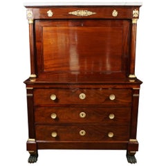 Period French Empire Fall Front Desk from Wildercliff Estate of Grayson Hall
