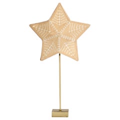 Swedish Designer, Table Lamp, Brass, Fabric, Sweden, 1970s