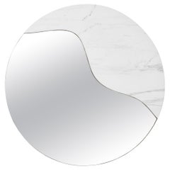 Miroir mural Corfu moderne du milieu du siècle, miroir, marbre, fabriqué à la main par Greenapple