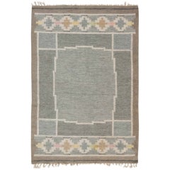 Midcentury Swedish Handmade Rug by Ingegerd Silow