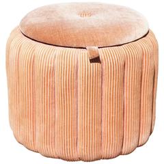 Art Moderne Upholstered Ottoman or Shoe Hassack