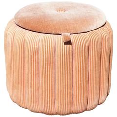 Art Moderne Upholstered Ottoman or Shoe Hassack