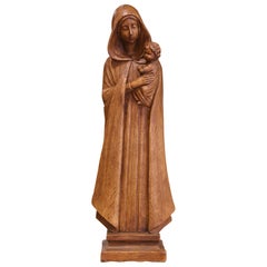 Mid-Century Italian Terracotta Madonna & Child Sculpture by S. Melani for Arnova