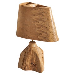 Designer americano, Lampada da tavolo a forma libera, Wood, Ottone, Stati Uniti, anni '50