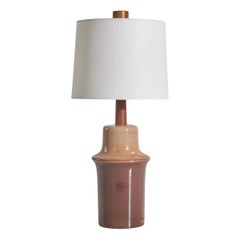 Jane & Jane Martz, Lampada da tavolo, Ceramica, Noce, USA, anni '1960