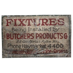 Early 20th Century Butchers Products Co. Painted Tin Sign