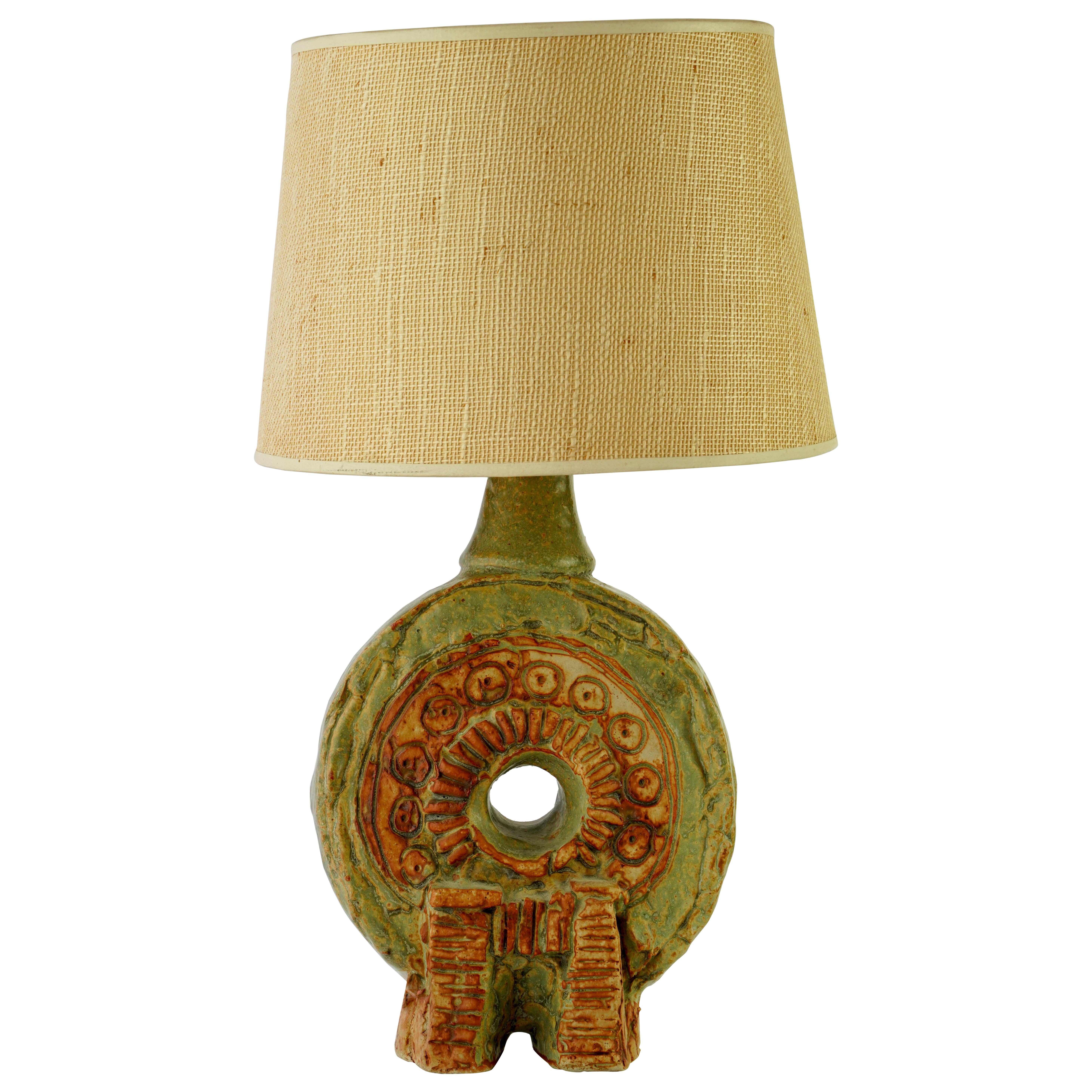 Skulpturale Bernard Rooke-Keramiklampe, British Studio Pottery
