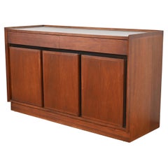 Merton Gershun para Dillingham Aparador o mueble bar moderno de mediados de siglo en nogal