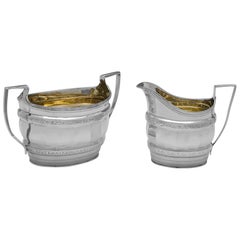 Georgian Sterling Silver Sugar & Cream Set – London 1801 by Stephen Adams II