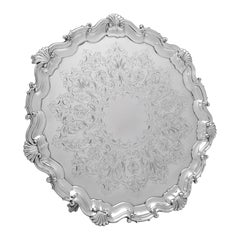 Salvilla eduardiana de plata esterlina ornamentada fabricada en Londres en 1906