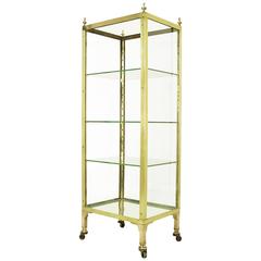 1930s Brass and Glass Open Three-Shelf Vitrine 4