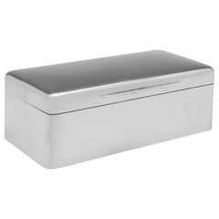 Antique Elegant Silver Cigar Box, Ideal Gift, Gibson & Langman, London 1895
