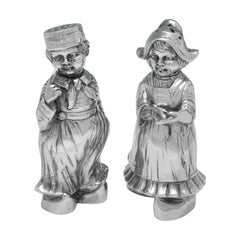 Adorable Antique Silver Duo – Collectible Pepper Pots, Germany c.1910