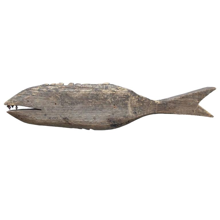 Early Wood Fish Weathervane For Sale at 1stDibs fish weathervane for sale