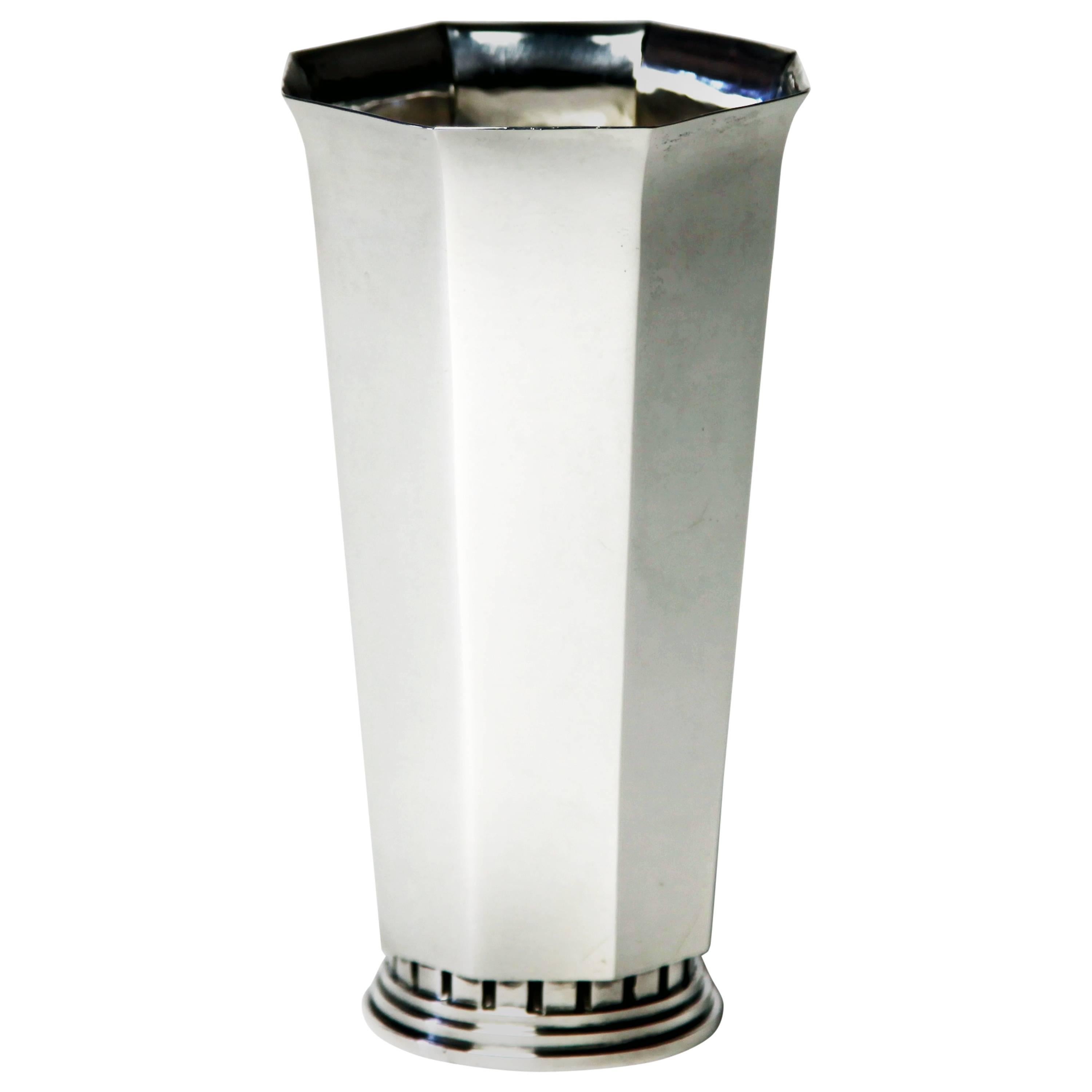20th century Swedish Silver Vase For Sale